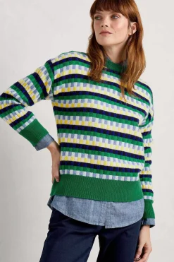 Seasalt Cornwall Knitwear<Clover Bed Lambswool Blend Jumper Croquet Island Multi