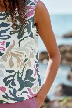 Seasalt Cornwall Tops<Colour Study Top Sea Frond Chalk
