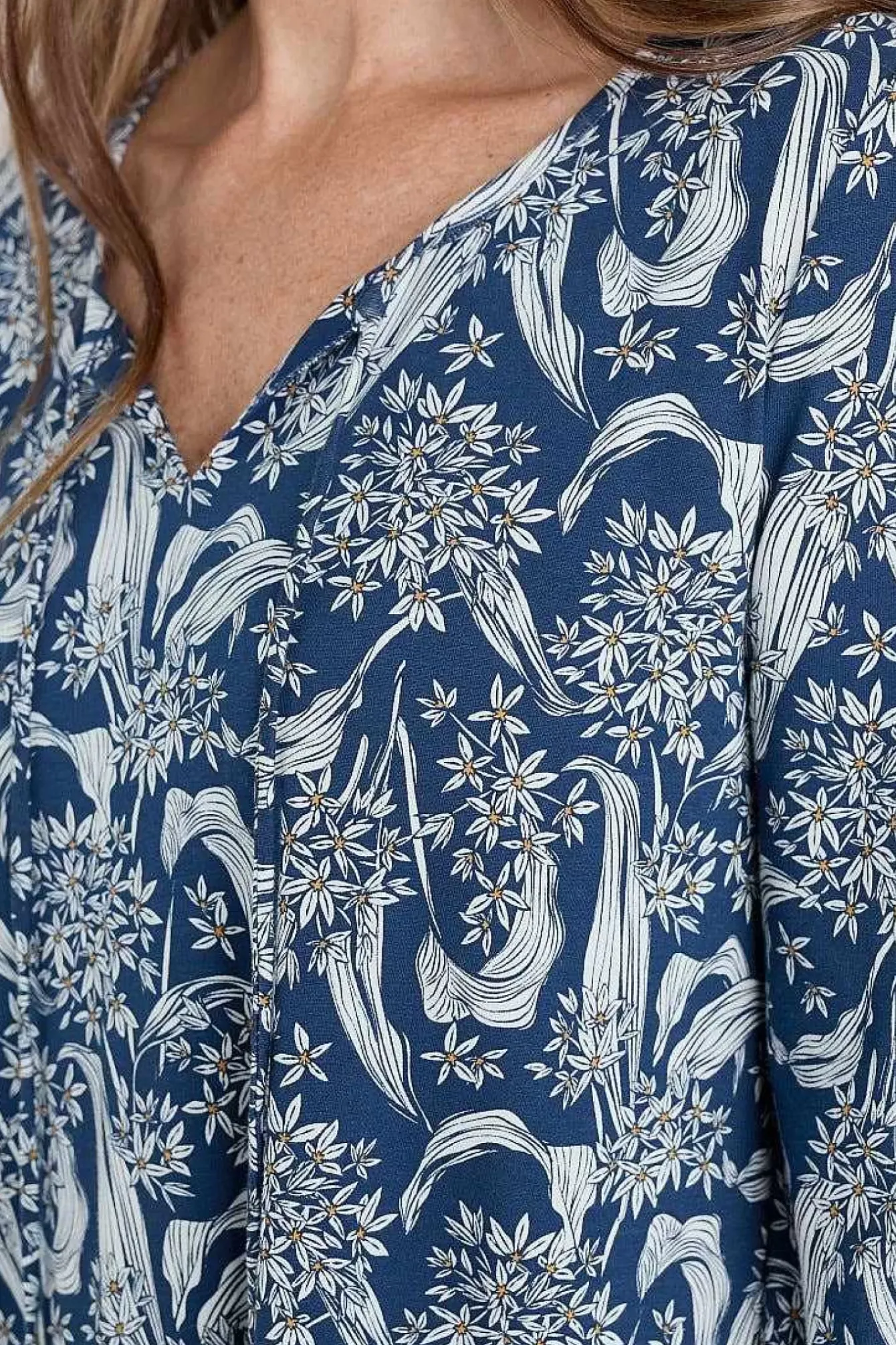 Seasalt Cornwall Tunics<Composition Organic Cotton Jersey Tunic (Gots) Woodland Garlic Marine Chalk