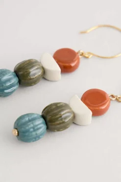 Seasalt Cornwall Jewellery<Conifer Ceramic Drop Earrings Buttercup Mix