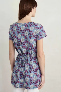 Seasalt Cornwall Tunics<Countryside Jersey Tunic Stone Flower Saltwater