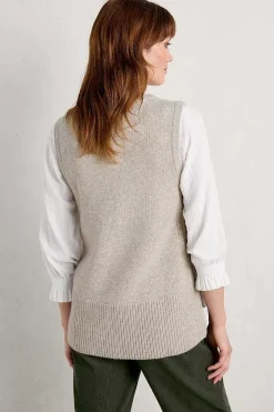 Seasalt Cornwall Knitwear<Coupling V-Neck Vest Aran