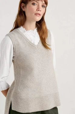 Seasalt Cornwall Knitwear<Coupling V-Neck Vest Aran