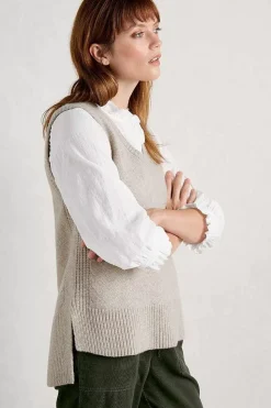 Seasalt Cornwall Knitwear<Coupling V-Neck Vest Aran