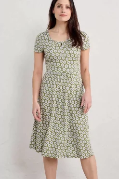 Seasalt Cornwall Dresses<Crebawthan Jersey Dress Sea Daisy Cut Stem