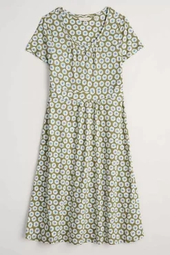 Seasalt Cornwall Dresses<Crebawthan Jersey Dress Sea Daisy Cut Stem