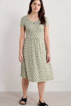 Seasalt Cornwall Dresses<Crebawthan Jersey Dress Sea Daisy Cut Stem