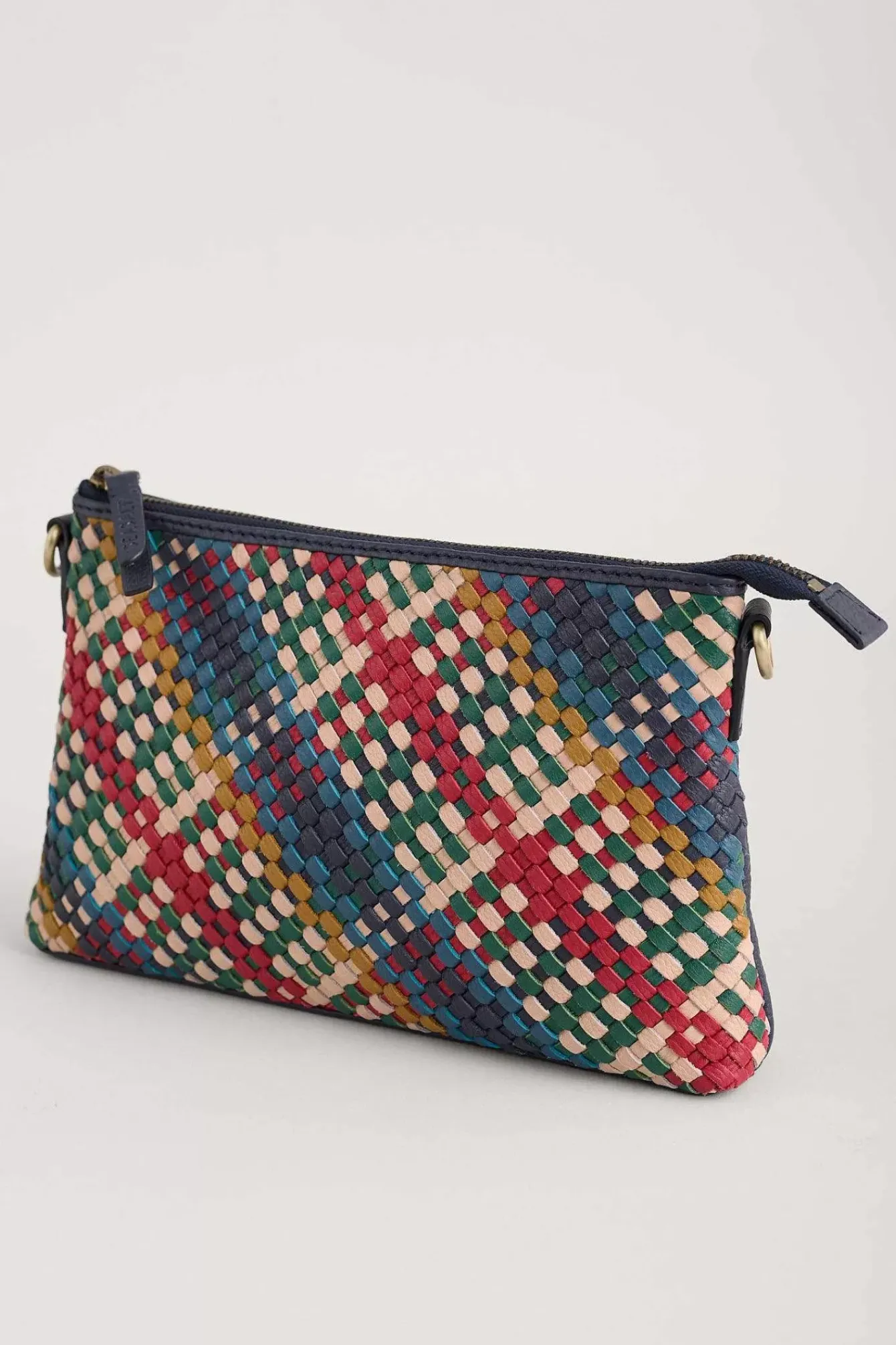 Seasalt Cornwall Bags<Crenvor Woven Leather Cross Body Bag Branok Mix
