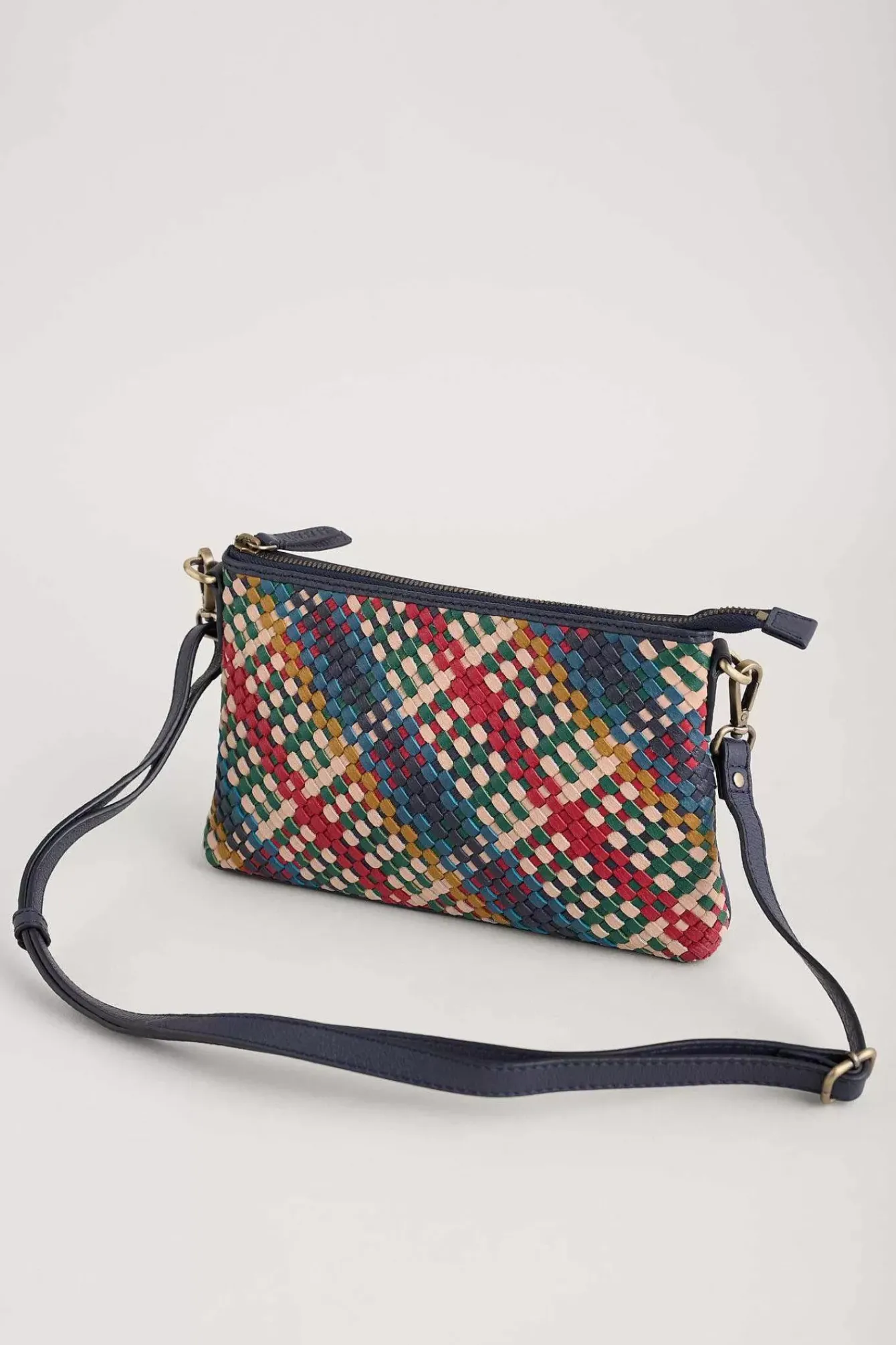 Seasalt Cornwall Bags<Crenvor Woven Leather Cross Body Bag Branok Mix