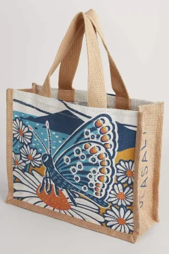 Seasalt Cornwall Bags<Cute Jute Bag Marazion Heron Clear Sky