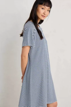 Seasalt Cornwall Nightwear<Day Star Jersey Nightdress Canvas Yacht Chalk
