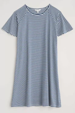 Seasalt Cornwall Nightwear<Day Star Jersey Nightdress Canvas Yacht Chalk