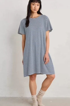 Seasalt Cornwall Nightwear<Day Star Jersey Nightdress Canvas Yacht Chalk
