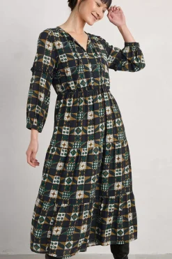 Seasalt Cornwall Dresses<Dearling Tiered Dress Folky Quilt Onyx