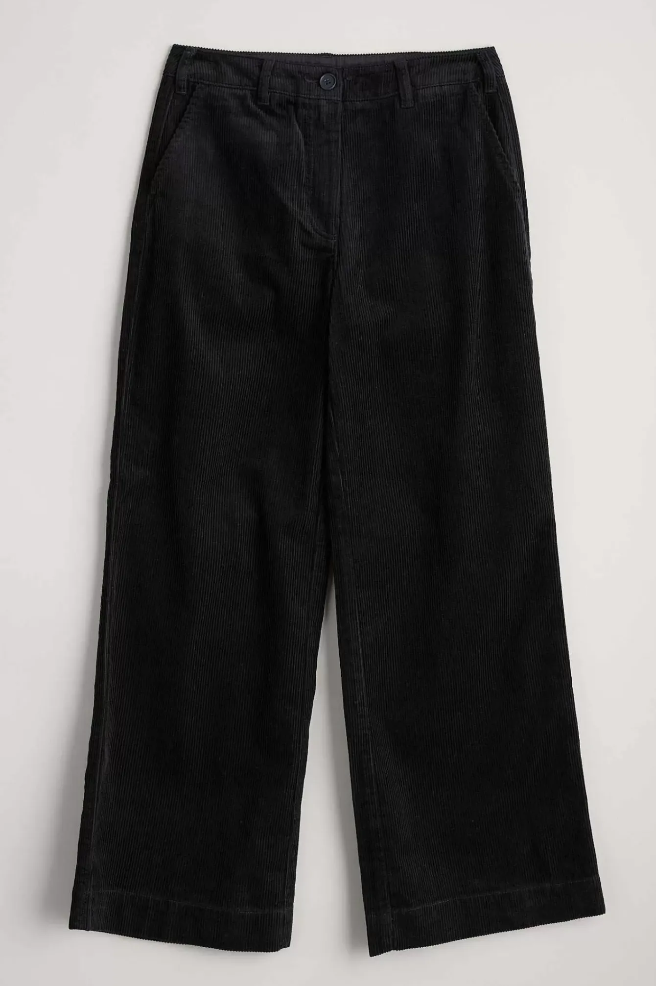 Seasalt Cornwall Trousers & Shorts<Dillwyn Wide Leg Cord Trouser Onyx