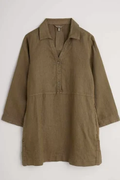 Seasalt Cornwall Tunics<Early Sun Linen Tunic Laurel