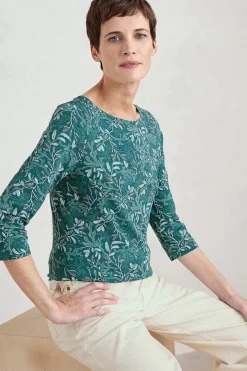 Seasalt Cornwall Tops<Easel 3/4 Sleeve Top Flowing Reeds Wreckage