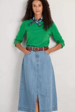 Seasalt Cornwall Tops<Easel Long Sleeve Jersey Top (Gots) Island