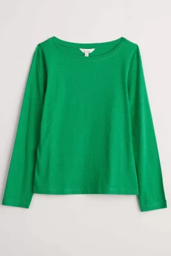 Seasalt Cornwall Tops<Easel Long Sleeve Jersey Top (Gots) Island