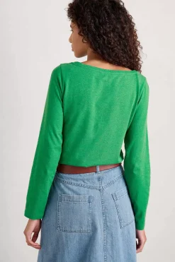 Seasalt Cornwall Tops<Easel Long Sleeve Jersey Top (Gots) Island