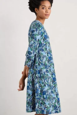 Seasalt Cornwall Dresses<Ebb Flow Jersey Dress Painterly Leaves Copse