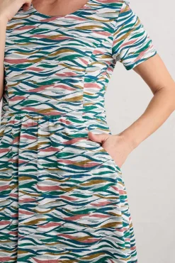 Seasalt Cornwall Dresses<Enor Fit-And-Flare Dress Estuary Tide Marks Chalk