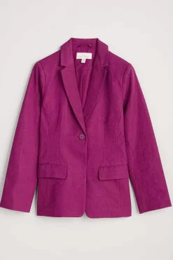 Seasalt Cornwall Coats & Jackets<Erica Linen Blend Blazer Cassis