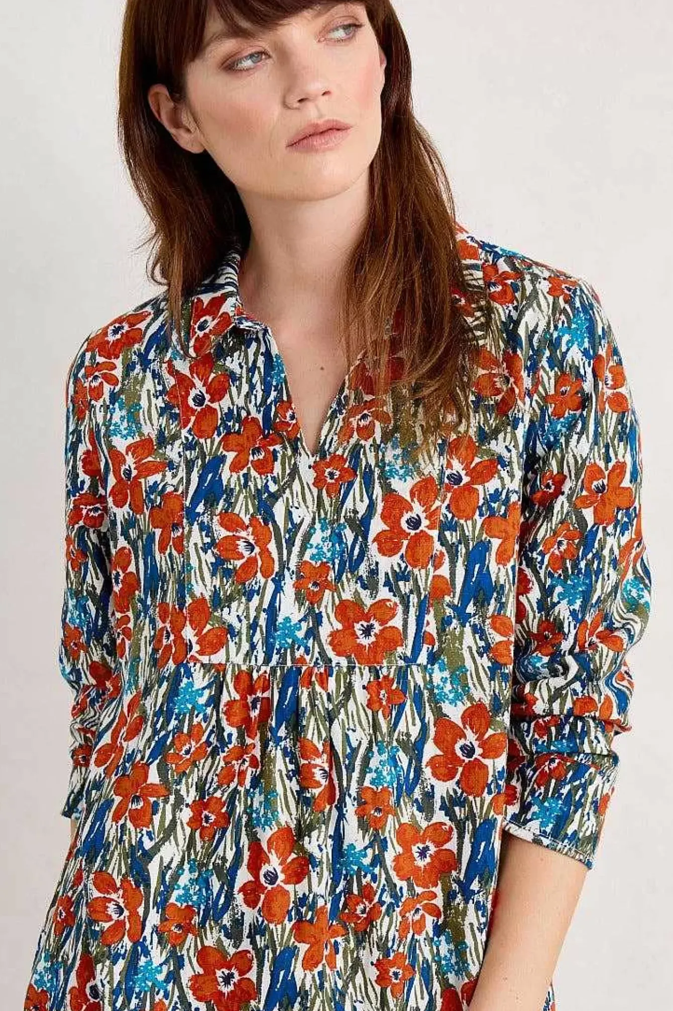 Seasalt Cornwall Tunics<Fal Water Printed Tunic Marsh Marigold Chalk
