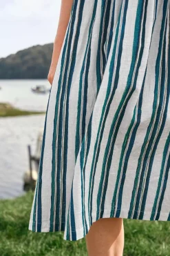 Seasalt Cornwall Dresses<Farley's Midi Dress River Stripe Chalk