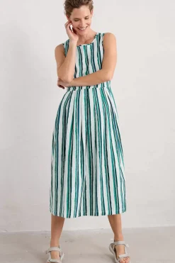 Seasalt Cornwall Dresses<Farley's Midi Dress River Stripe Chalk