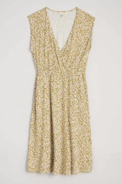 Seasalt Cornwall Dresses<Faye Sleeveless Mock Wrap Dress Hedge Mark Ditsy Pear