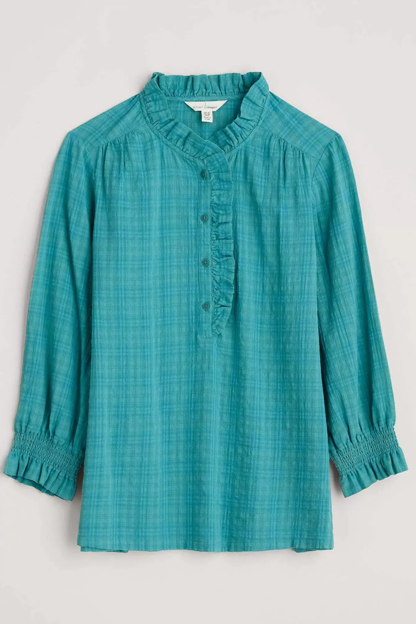 Seasalt Cornwall Tops<Feather Star Checked Top Tidepool