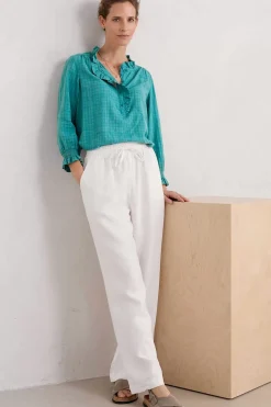 Seasalt Cornwall Tops<Feather Star Checked Top Tidepool