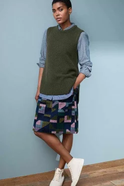 Seasalt Cornwall Skirts<Ferry Crossing Needlecord Skirt Collaged Rose Maritime Jam