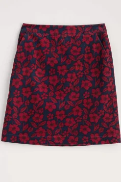Seasalt Cornwall Skirts<Ferry Crossing Needlecord Skirt Collaged Rose Maritime Jam