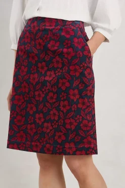 Seasalt Cornwall Skirts<Ferry Crossing Needlecord Skirt Collaged Rose Maritime Jam