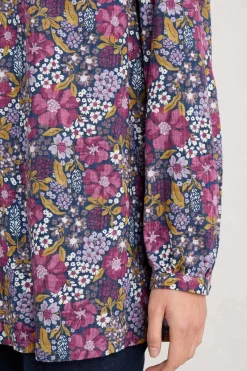Seasalt Cornwall Tops<Fieldfare Top Dense Floral Squall