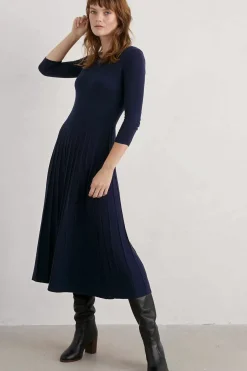 Seasalt Cornwall Dresses<Folk Song Knitted Midi Dress Maritime