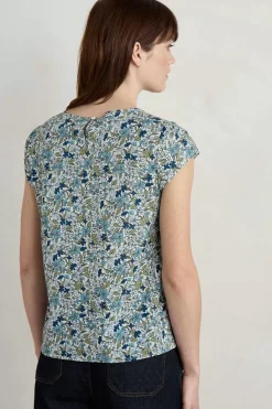 Seasalt Cornwall Tops<Garden Gate Cotton Top Anemone Vintage Reflection