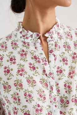 Seasalt Cornwall Tops<Garden Plot Shirt Ink Stamp Floral Chalk