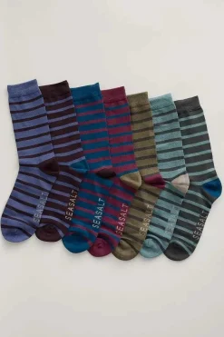 Seasalt Cornwall Socks<Gift Box Of 7 Men's Sailor Socks Cabooler Mix