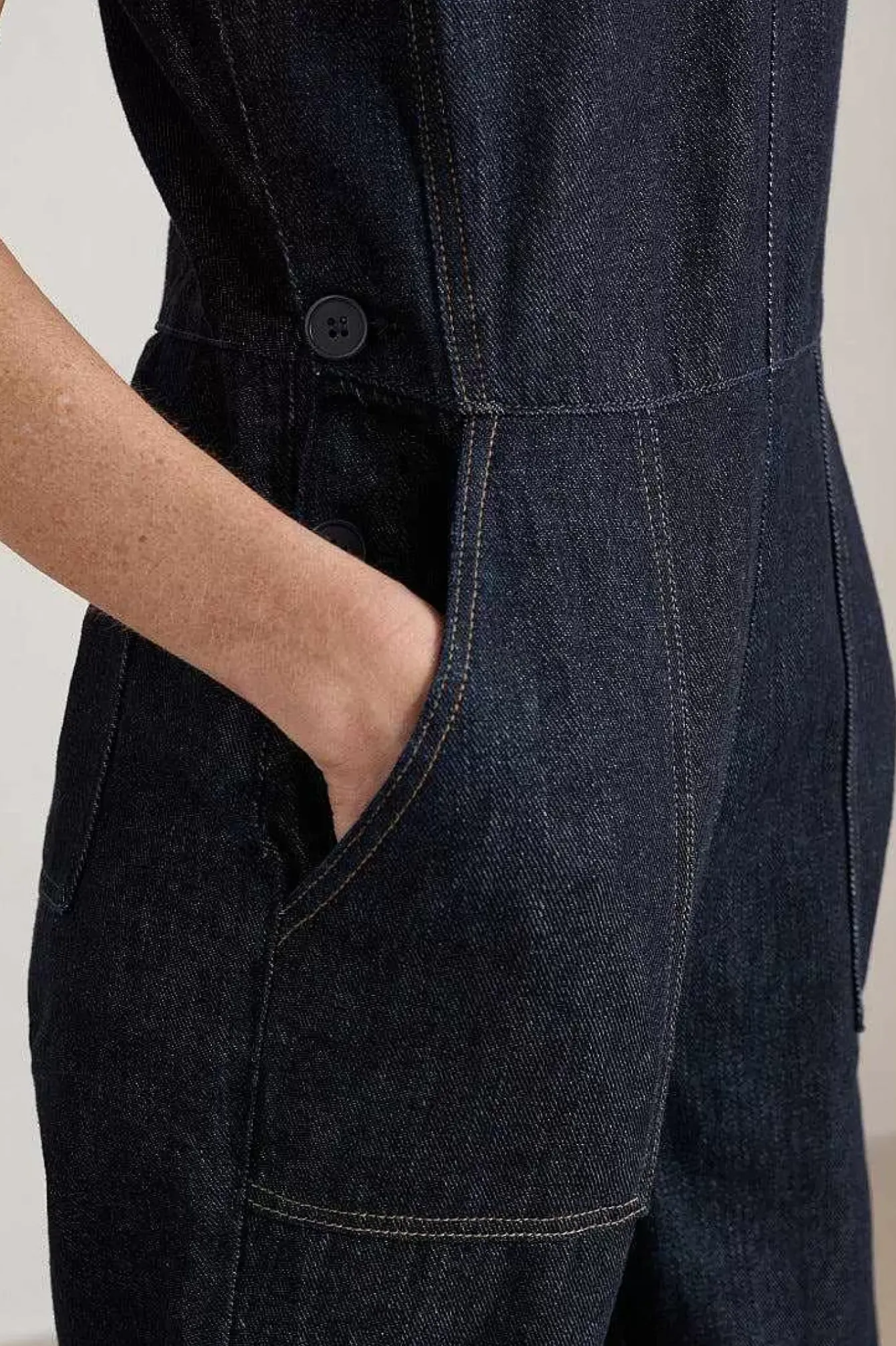 Seasalt Cornwall Trousers & Shorts<Gilley Denim Dungarees Dark Indigo Wash