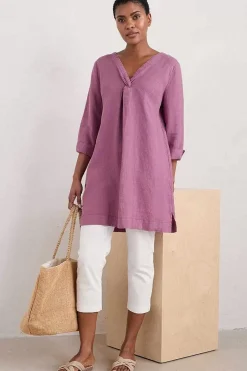 Seasalt Cornwall Tunics<Golitha Falls Linen Tunic Thistle