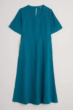 Seasalt Cornwall Dresses<Grass Wave Linen Midi Dress Mast