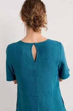 Seasalt Cornwall Dresses<Grass Wave Linen Midi Dress Mast