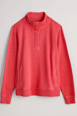 Seasalt Cornwall Tops<Greenshank Organic Cotton Collared Sweatshirt Tomato