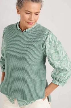 Seasalt Cornwall Knitwear<Gull Rising Knitted Vest Rosemary