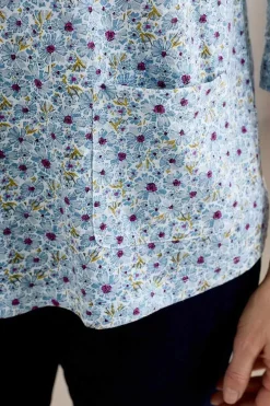 Seasalt Cornwall Tops<Gypsophilia Notch Neck Top Shaded Flowers Chalk