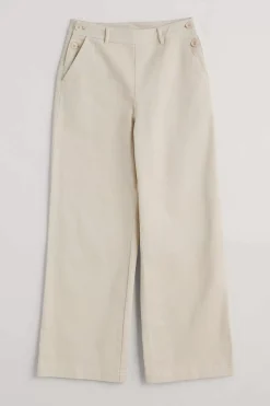 Seasalt Cornwall Trousers & Shorts<Hannafore View Full Length Wide Leg Trousers Limestone