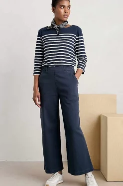 Seasalt Cornwall Trousers & Shorts<Hannafore Wide Leg Trousers Maritime